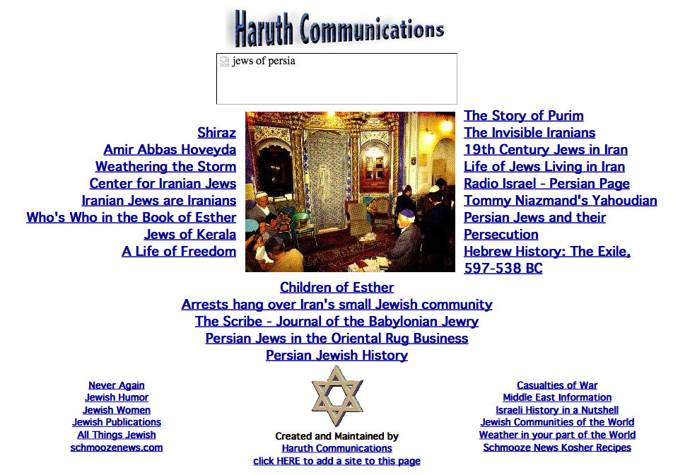 Haruth - Jews Of Persia - B&F: Jewish Genealogy And More