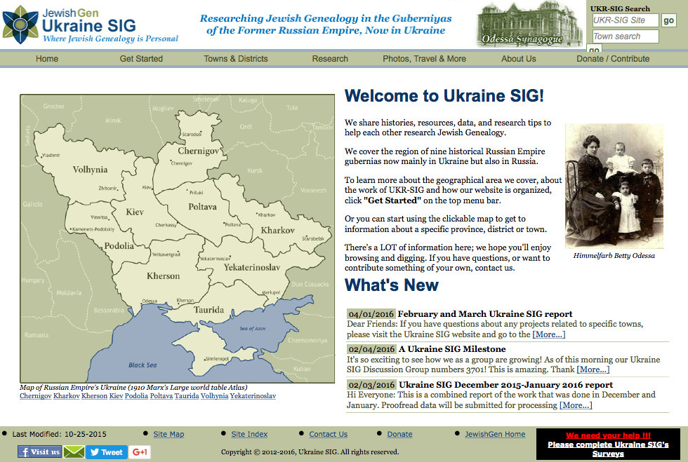 JewishGen - Ukraine SIG - B&F: Jewish Genealogy And More