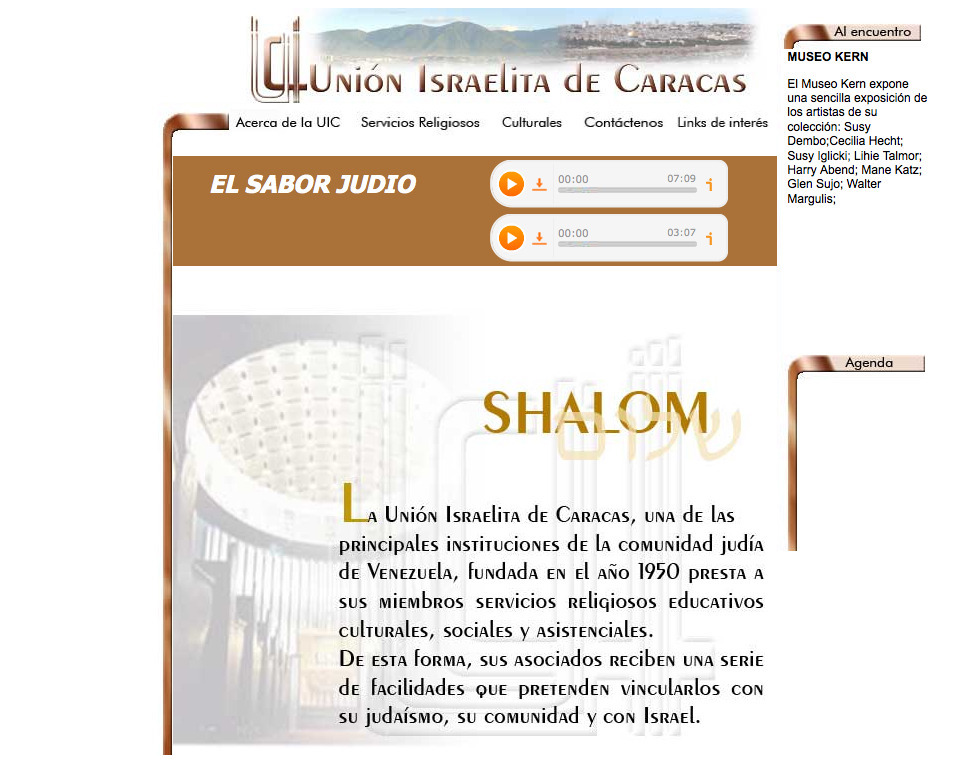 Unión Israelita de Caracas Web Site B&F Jewish Genealogy and More