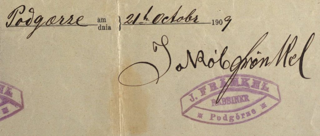Podgórze - 1909 - Rabbi Jakob Frankel