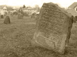 Łomża - macewa na cmentarzu żydowskim
