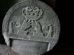 Tarcza szlifierska wykonana z macewy pochodzcej z cmentarza w Rykach